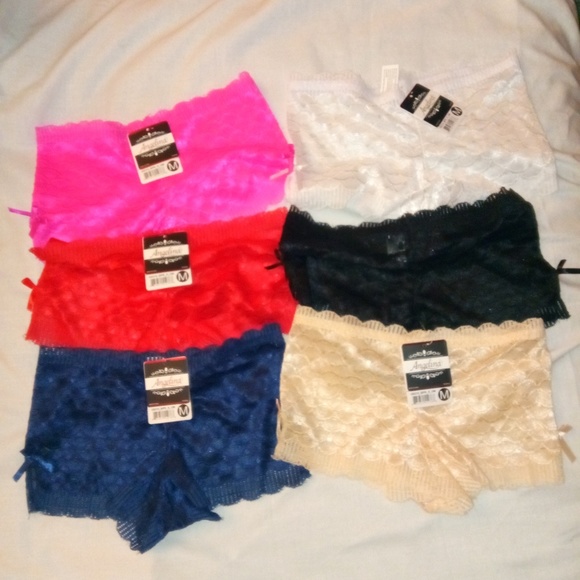 Sold***Angelina 6Pk Lace Boy Short Panties Bundle - Picture 4 of 6